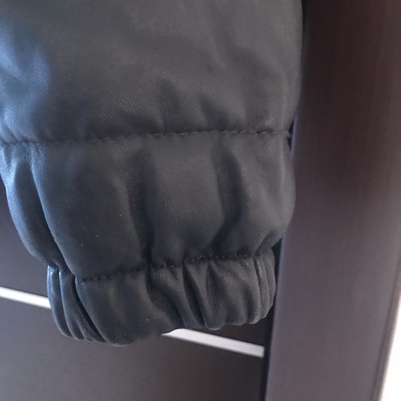 Saks Fifth Ave Leather Puffer - Picture 9 of 10